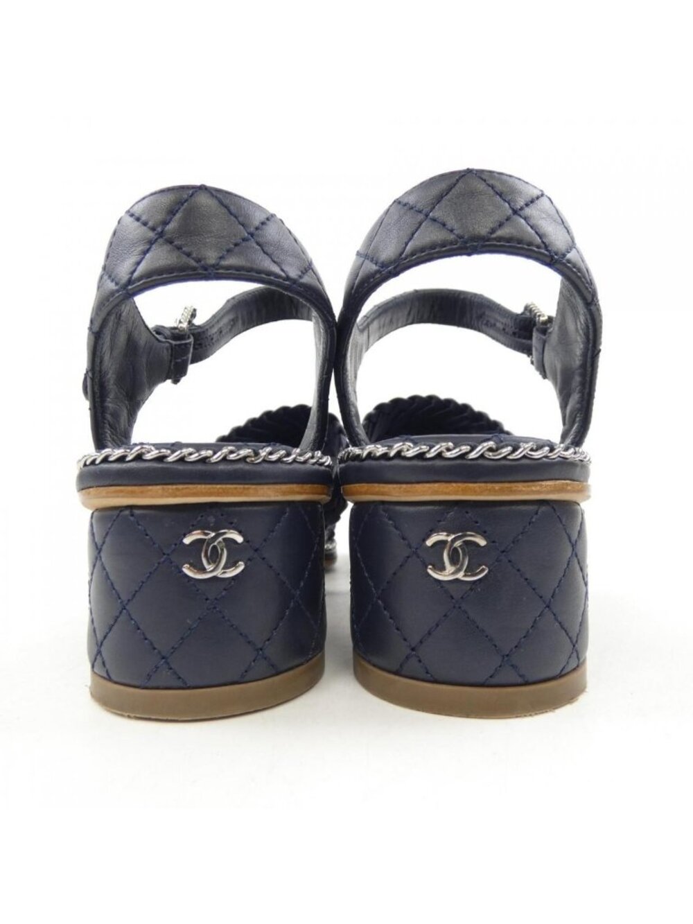Chanel Sandals Navy 36 - Picture 5 of 6
